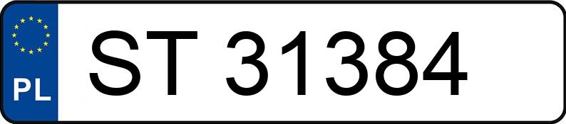 Numer rejestracyjny ST 31384 posiada VOLKSWAGEN Passat 1.9 TD Kat. GL - ST31384