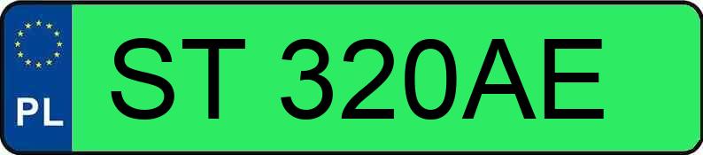 Numer rejestracyjny ST 320AE posiada TESLA Model 3 MR`24 Long Range 78kWh CVT - ST320AE