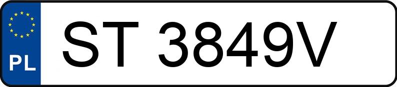 Numer rejestracyjny ST 3849V posiada OPEL Astra III 1.8 MR`04 E4 Enjoy Aut. - ST3849V