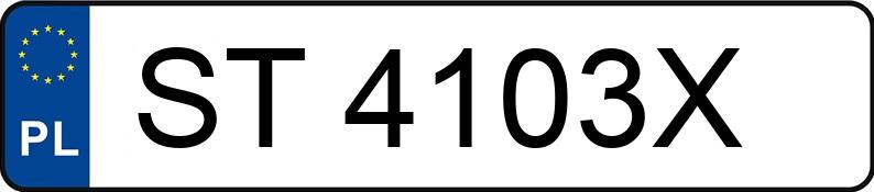 Numer rejestracyjny ST 4103X posiada RENAULT SCENIC - ST4103X