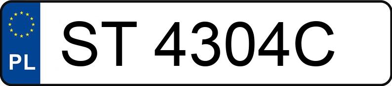 Numer rejestracyjny ST 4304C posiada OPEL CORSA-C - ST4304C