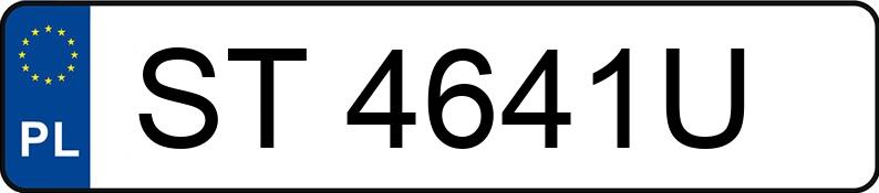 Numer rejestracyjny ST 4641U posiada AUDI A5 SPORTBACK - ST4641U