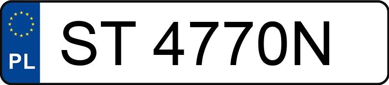 Numer rejestracyjny ST 4770N posiada SUZUKI BALENO - ST4770N