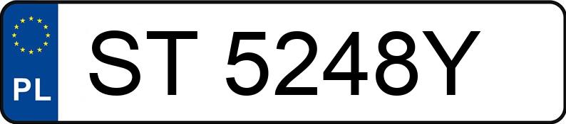 Numer rejestracyjny ST 5248Y posiada FORD TRANSIT CUSTOM - ST5248Y