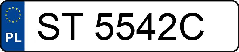 Numer rejestracyjny ST 5542C posiada FORD FOCUS - ST5542C