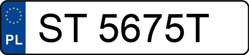 Numer rejestracyjny ST 5675T posiada MAZDA 6 - ST5675T