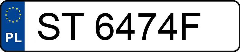 Numer rejestracyjny ST 6474F posiada KIA Sportage 1.7 CRDi MR`14 E5 S - ST6474F