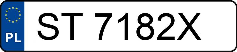 Numer rejestracyjny ST 7182X posiada SKODA FABIA PJ - ST7182X