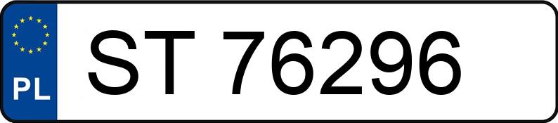 Numer rejestracyjny ST 76296 posiada FIAT PUNTO - ST76296