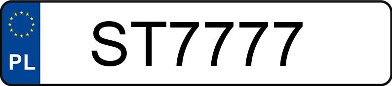 Numer rejestracyjny ST 7777 posiada YAMAHA Sport.-turyst. do 600 ccm FZ6 S2 - ST7777 Numer rejestracyjny ST 7777 posiada YAMAHA Sport.-turyst. do 600 ccm FZ6 S2 - ST7777