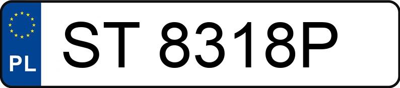 Numer rejestracyjny ST 8318P posiada VOLKSWAGEN POLO - ST8318P