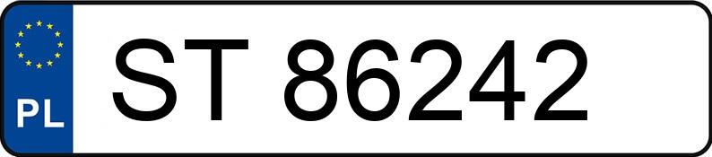 Numer rejestracyjny ST 86242 posiada VOLKSWAGEN GOLF - ST86242