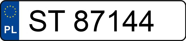 Numer rejestracyjny ST 87144 posiada KIA CEE D - ST87144