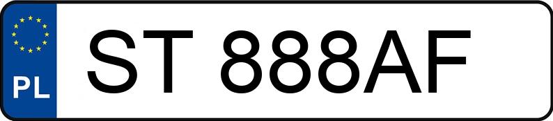 Numer rejestracyjny ST 888AF posiada TOYOTA AURIS - ST888AF