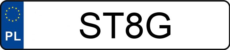 Numer rejestracyjny ST 8G posiada DODGE DURANGO - ST8G Numer rejestracyjny ST 8G posiada DODGE DURANGO - ST8G