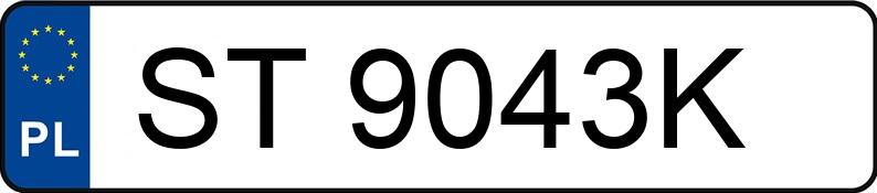 Numer rejestracyjny ST 9043K posiada OPEL Vectra C 1.9 CDTI MR`02 E3 Design - ST9043K