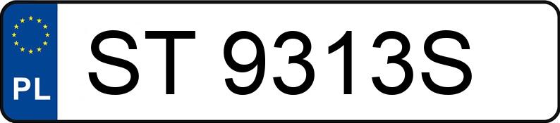 Numer rejestracyjny ST 9313S posiada BMW 320i MR`16 E6 F30 xDrive - ST9313S