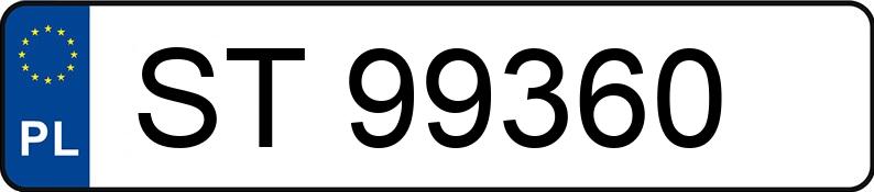 Numer rejestracyjny ST 99360 posiada NISSAN ALMERA - ST99360
