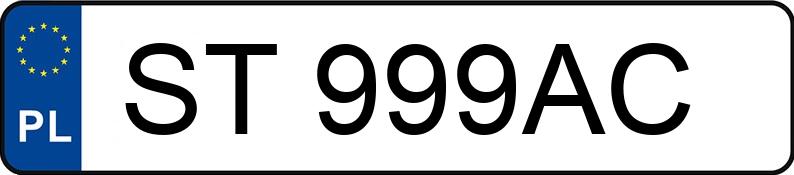 Numer rejestracyjny ST 999AC posiada VOLVO XC40 - ST999AC Numer rejestracyjny ST 999AC posiada VOLVO XC40 - ST999AC