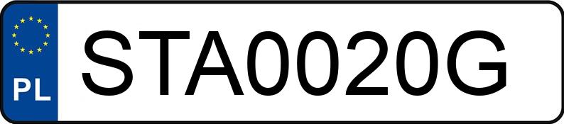 Numer rejestracyjny STA 0020G posiada AUDI A4 AVANT - STA0020G