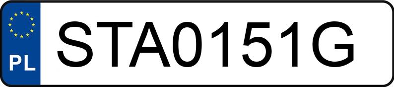 Numer rejestracyjny STA 0151G posiada SKODA OCTAVIA - STA0151G