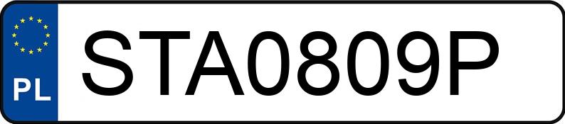 Numer rejestracyjny STA 0809P posiada MARTZ --- - STA0809P