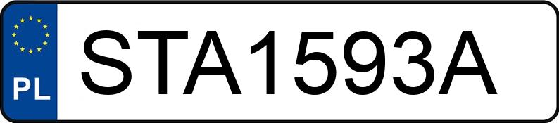 Numer rejestracyjny STA 1593A posiada TOYOTA AURIS - STA1593A