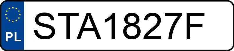 Numer rejestracyjny STA 1827F posiada RENAULT TRAFIC - STA1827F