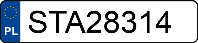 Numer rejestracyjny STA 28314 posiada OPEL ASTRA - STA28314