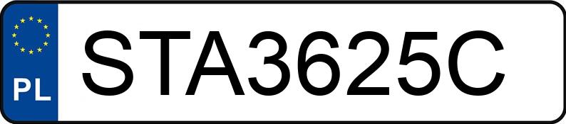 Numer rejestracyjny STA 3625C posiada BMW 320 D - STA3625C