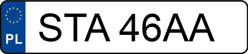 Numer rejestracyjny STA 46AA posiada DAEWOO MATIZ - STA46AA Numer rejestracyjny STA 46AA posiada DAEWOO MATIZ - STA46AA
