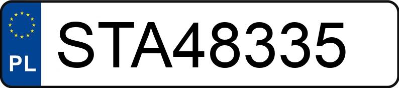 Numer rejestracyjny STA 48335 posiada PEUGEOT PEUGEOT 107 - STA48335 Numer rejestracyjny STA 48335 posiada PEUGEOT PEUGEOT 107 - STA48335