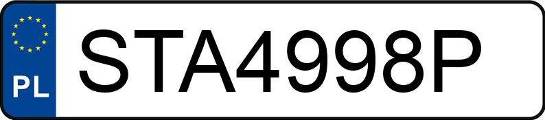 Numer rejestracyjny STA 4998P posiada MARTZ  W - STA4998P