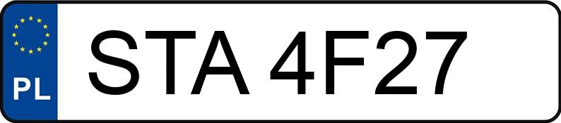 Die Registrierungsnummer STA 4F27 hat FORD Focus 1.6 Kat. MR`98 Ghia - STA4F27
