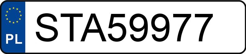 Numer rejestracyjny STA 59977 posiada VOLKSWAGEN JETTA - STA59977