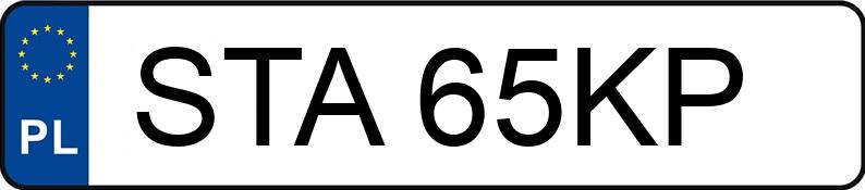 Numer rejestracyjny STA 65KP posiada OPEL VECTRA - STA65KP