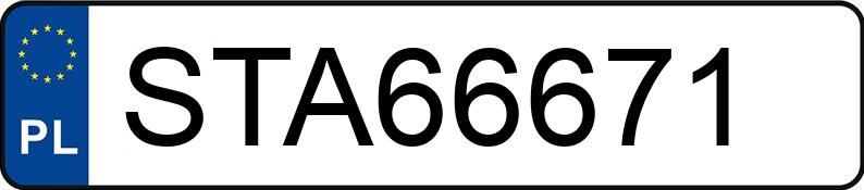 Numer rejestracyjny STA 66671 posiada DACIA SANDERO - STA66671