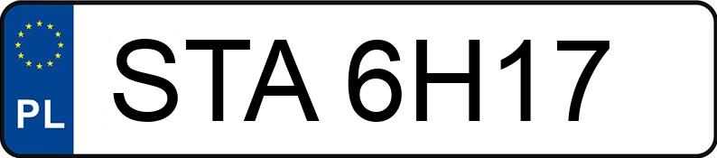 Numer rejestracyjny STA 6H17 posiada TOYOTA Avensis Wagon MR`97 E3 Sol - STA6H17