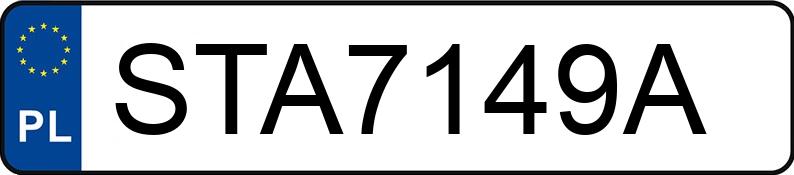 Numer rejestracyjny STA7149A posiada BMW 323i Kat. MR`98 E46 323i Kat. MR`98 E46