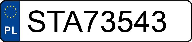 Numer rejestracyjny STA 73543 posiada OPEL ASTRA NOTCHBACK - STA73543
