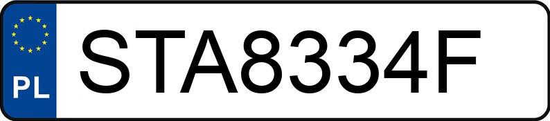 Numer rejestracyjny STA 8334F posiada VOLKSWAGEN GOLF - STA8334F