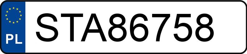 Numer rejestracyjny STA 86758 posiada SKODA OCTAVIA - STA86758