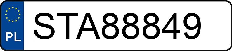 Numer rejestracyjny STA 88849 posiada OPEL ZAFIRA - STA88849