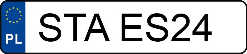 Numer rejestracyjny STA ES24 posiada BMW 318i Touring Kat. E36 - STAES24