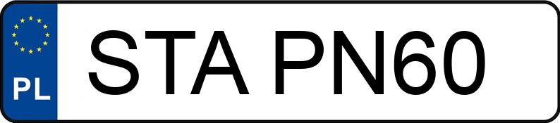 Numer rejestracyjny STA PN60 posiada GNIOTPOL - - STAPN60