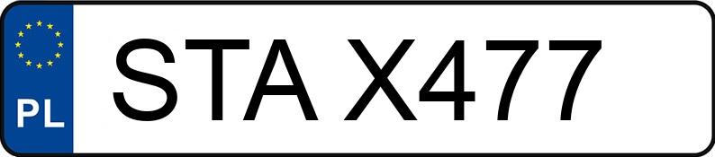 Numer rejestracyjny STA X477 posiada VOLKSWAGEN Golf II 1.6 Diesel GL - STAX477