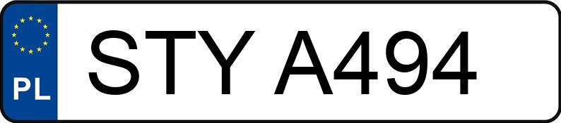 Numer rejestracyjny STY A494 posiada FIAT Cinquecento 0.7 Kat. Cinquecento 0.7 Kat. - STYA494