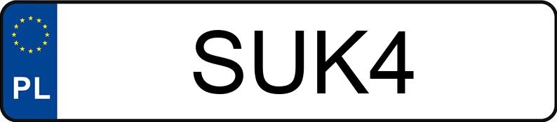 Numer rejestracyjny SUK 4 posiada FORD EXPLORER - SUK4