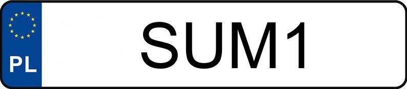 Numer rejestracyjny SUM 1 posiada DODGE CHALLENGER SRT HELLCAT - SUM1