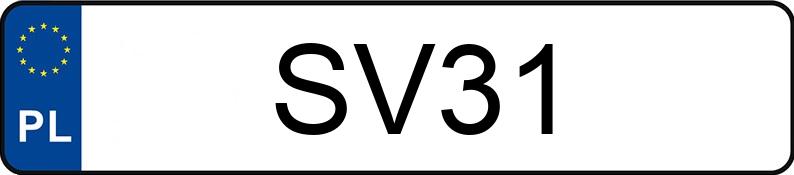 Numer rejestracyjny SV 31 posiada FORD MUSTANG - SV31